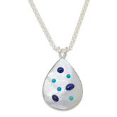 Jay King Sterling Silver Mother-of-Pearl & Multi-gem Pendant Necklace, 18"