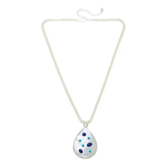 Jay King Sterling Silver Mother-of-Pearl & Multi-gem Pendant Necklace, 18"