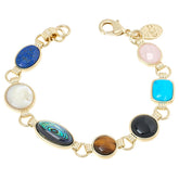 Connie Craig Carroll Jewelry Bethany Shell and Multigemstone Bracelet