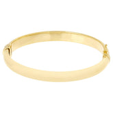 Bellezza Bronze Round Hinged Bangle Bracelet, 7-1/4"