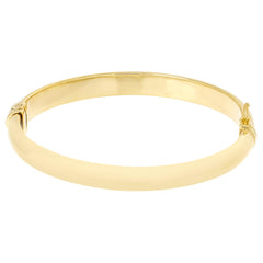 Bellezza Bronze Round Hinged Bangle Bracelet, 7-1/4"