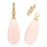 Rarities Sterling Silver Goldclad Pink Chalcedony Drop Earrings, 2"