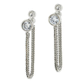 Absolute X Katherine McPhee Sterling Silver Imperial Rope Drop Earrings. 1"