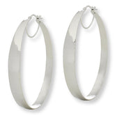 Bellezza Bronze Medium Tapered Hammered Hoop Earrings