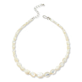 Jay King Sterling Silver Mother-of-Pearl Shell Bead Necklace 18"