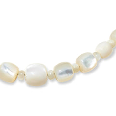 Jay King Sterling Silver Mother-of-Pearl Shell Bead Necklace 18"