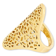 Bellezza Bronze Hammered Openwork Knuckle Ring, Size 5