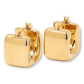 Bellezza Bronze Polished Square Huggie Earrings,