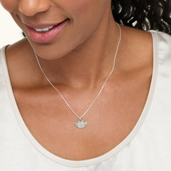 Chaco Canyon Sterling Silver Stamped Cowboy Hat Necklace, 18"