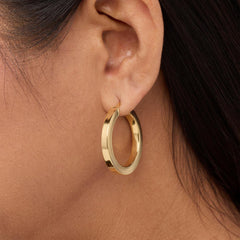 Bellezza Bronze Hollow Hoop Earrings.