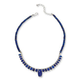Jay King Sterling Silver Dark Blue Lapis Statement Necklace, 18"