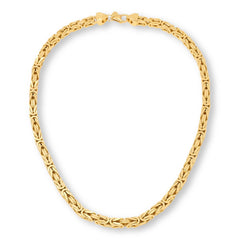 Bellezza Bronze Diamond-Cut Byzantine Chain Necklace, 21"