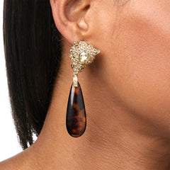 Heidi Daus "On the Prowl" Crystal Drop Earrings