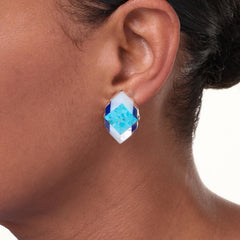 Jay King Sterling Silver Mother-of-Pearl, Turquoise & Lapis Inlay Earrings