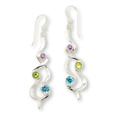 Jay King Sterling Silver Multicolor Mult-igemstone Drop Earrings