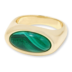 Connie Craig Carroll Eloise Oval Malachite Stone Oval Ring, Size 5
