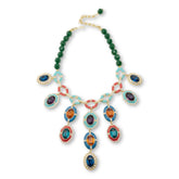 Heidi Daus "Rule the Runway" Crystal & Enamel Bib Necklace, 17"