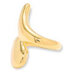 Soave Oro 14K Gold Electroform Polished Bypass Ring, Size 6