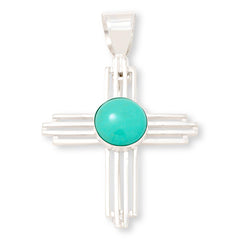 Jay King Gallery Collection Baja Turquoise Cross Pin-Pendant