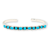 Chaco Canyon Sterling Silver Sleeping Beauty Turquoise Cuff, 6"