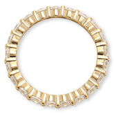 Absolute Sterling Silver Goldclad 3mm Round Eternity Ring, Size 8