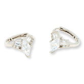 Absolute Sterling Silver 2.85ctw Mixed Cut Hugger Hoop Earrings