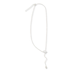 Absolute Sterling Silver 3.10ctw Pear Drop Lariat Necklace, 16"