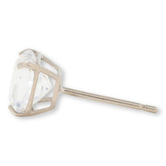 Absolute 10K Gold 4ctw 100-Facet Princess Stud Earrings