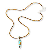 Jay King Sterling Silver Turquoise & Tiger's Eye Pendant Necklace, 32"