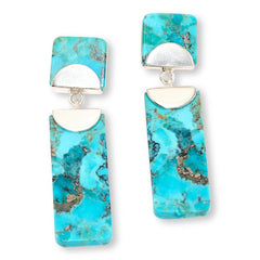 Jay King Sterling Silver Composite Campitos Turquoise Earrings
