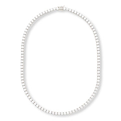 Absolute Stainless Steel 4mm Round Magnetic Clasp Tennis Necklace, 18"