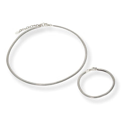 Bellezza Bronze Cashmere Necklace and Bracelet Set