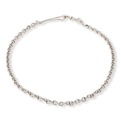 Bellezza Bronze Silvertone Oval Rolo Chain Adjustable Sliding Necklace