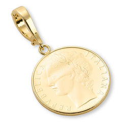 Bellezza Goldtone Bronze Inspirational Enhancer Pendant