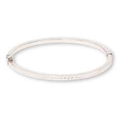 Fiorenza Sterling Silver Diamond-Cut Bangle Bracelet, 7-1/4"