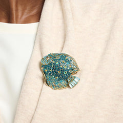 Heidi Daus Too Cool For School Crystal Fish Pin