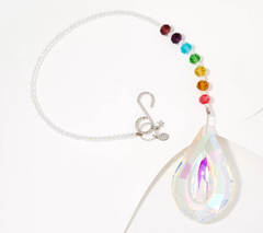 Kirks Folly Rainbow Bridge 18" Crystal Silver Tone Shimmer