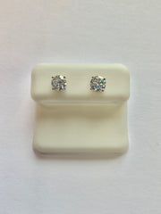 11171 - 6.5mm 2cttw silver moissanite studs ($450.00)