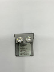 97789 - 14K WG Lab 4 prong studs screw 5.00cttw ($10,000)