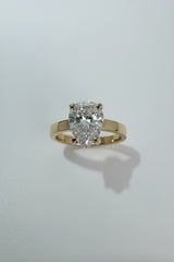 14K Yellow Gold 2.02 CTTW Pear Lab-Grown Diamond Ring