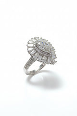 14K White Gold 2.50 CTTW Pear Lab-Grown Diamond Ring