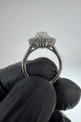 14K White Gold 2.50 CTTW Pear Lab-Grown Diamond Ring