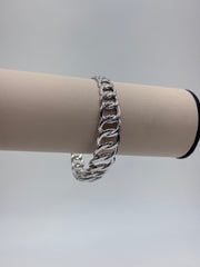 OrPaz Sterling Silver Linked Oval Bangle Bracelet, 6-3/4"