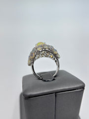 Colleen Lopez Sterling Silver Ethiopian Opal Cocktail Ring, Size 8