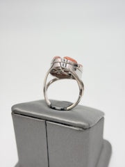 Traveler's Journey Sterling Silver Pink Opal Star Ring, Size 7