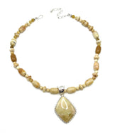 Jay King Caramel Gobi Opal Sterling Silver Pendant Necklace 18"