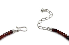 Jay King Graduated Spessartite Beaded Sterling Silver Necklace 18"