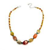 Collar Jay King de plata de ley con cuentas de múltiples gemas (18")