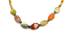 Collar Jay King de plata de ley con cuentas de múltiples gemas (18")