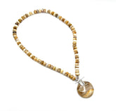 Collar de cuentas de ágata Java con encaje de Jay King en plata de ley, 48 cm